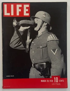 Vintage March 28, 1938 LIFE Magazine - GERMAN BUGLER - Picture 1 of 2