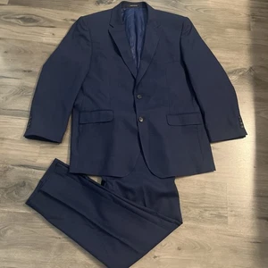 Traje Awearness Kenneth Cole Para Hombres 46L Calce Ajustado Lana 2 Piezas Pantalones 46x40 Blazer - Imagen 1 de 15