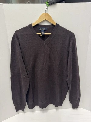 Suéter Garret Scott Para Hombre Marrón 100% Lana Merino Talla Grande Foto 1 de 4