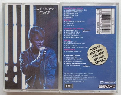 DAVID BOWIE - STAGE (EMI TCEMD1030) 1991 UK 2x CASSETTE TAPE SET REMASTER *READ* - Image 1 of 4