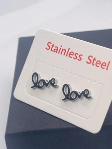 Love stainless steel stud earrings women - Picture 1 of 2