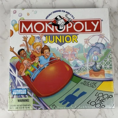 Monopoly Junior Board Game Ages 5 to 8 Parker Brothers New Sealed 1996 Hasbro - Image 1 of 4