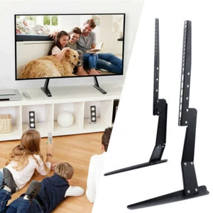 Universal TV Stand Pedestal Table Top Legs Mount Bracket Base For 27-55" Panels - Picture 1 of 15