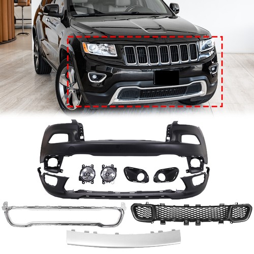 For 20142018 Jeep Cherokee Front Bumper Cover Grille Complete Kit w