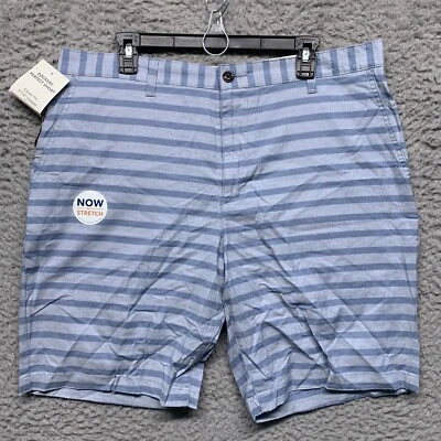 Pantalones Cortos Dockers Para Hombres 36 9.5 Azul Rayas Frente Plano Chino Informal Viaje Caminar Foto 1 de 4