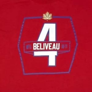 Molson Canadian Hockey NHL Alumni Montreal Habs Beliveau Mens Red T-shirt Sz L - Picture 1 of 3