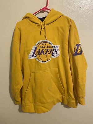 Sudadera con capucha Swoosh Nike a cuadros centrales de Los Angeles Lakers Nike NBA mediana RARA Foto 1 de 3