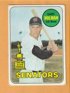 Gary Holman Washington Senators 1969 Topps #361 USC Trojans escribiendo en la parte posterior - Imagen 1 de 2