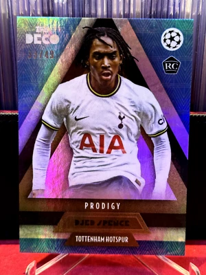 Topps DECO 2022 Djed Spence Prodigy Card Tottenham hotspur RC Blue 33/49 - Image 1 of 3