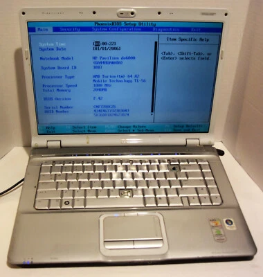 HP Pavilion dv6448se 15.4in. (AMD Turion 64 X2 TL56, 1.8GHz, 2GB) Notebook AS IS - Image 1 of 4