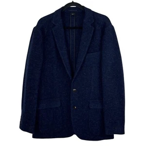 J Crew Moon Jersey Sports Jacket Blazer Men Size 40 R Ludlow British Wool Blue - Picture 1 of 11