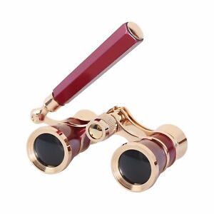 3X25 Opera Glasses Binoculars Optical Lens Handheld for Theater Musical Concert