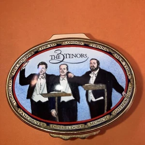 Halcyon Days Enamels Trinket Box 3 Tenors World Tour 1996 - 1997 Mint Preowned - Picture 1 of 9