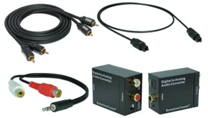 Digital a Analógico Convertidor + 1,5m Toslink + 0,7m Cable Rca + Entrada # - Imagen 1 de 2