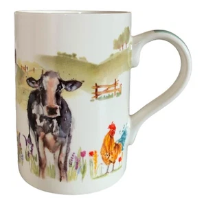 Tazza fattoria fine Cina caffè tè animali uccelli pony mucca maiale galline confezione regalo - Foto 1 di 5