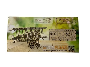 Wood Trick Air Plane Aircraft Mechanical Wooden 3D Puzzle Model Assembly Kit - Picture 1 of 7