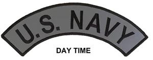 U.S. NAVY TOP ROCKER REFLECTIVE BACKGROUND PATCH - Picture 1 of 2
