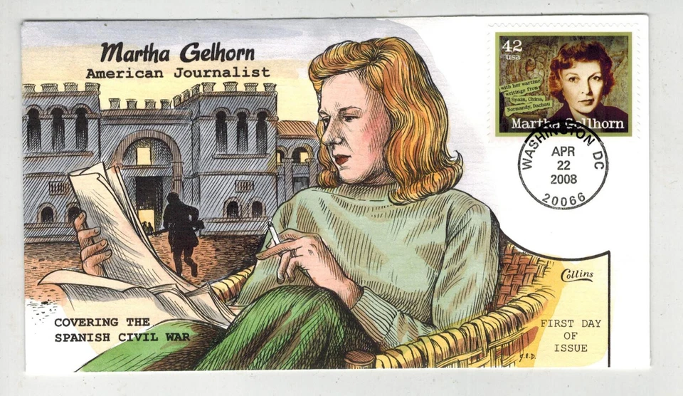 2008 COLLINS HANDPAINTED AMERICAN JOURNALIST 4248 MARTHA GELHORN SPAIN CIVIL WAR - Image 1 of 1