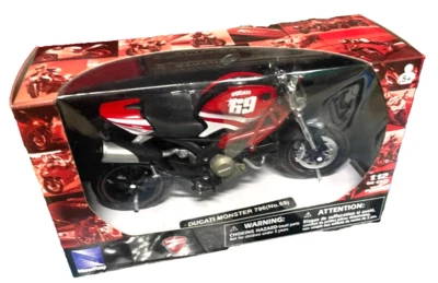 DUCATI Monster 796 #69 Sc. 1/12 New Ray Moto Motocicletta Metallo - Image 1 of 2