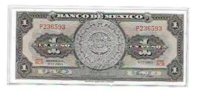 MÉXICO - BANCO DE MÉXICO SERIE 1 PESO BCR / P 1965 SIN CIRCULAR Foto 1 de 2