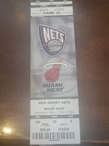 nj nets miami heat ticket stub 2004 brian scalabrine jason kidd udonis haslem - Picture 1 of 1