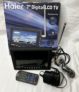 Haier 7” Portable Digital LCD TV Vintage Sports Boat Gear With Remote