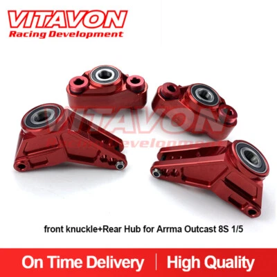 Vitavon Kraton 8S CNC Alu7075 front knuckle+Rear Hub for Arrma Kraton 8S 1/5 red - Image 1 of 4