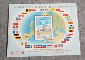 CONFERENCIA ROMANA SOBRE SEGURIDAD Y COOPERACIÓN EN EUROPA BLOQUE IMPERFORED MNH - Imagen 1 de 1