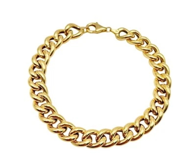 18K Gold Miami Cuban Link Armband – 20,6 cm – Italienisches Design - Bild 1 von 4