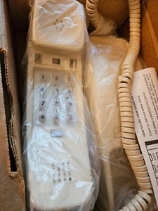 NOS 1980's Vintage ITT Ivory Push Button Corded Wall Telephone - Picture 1 of 5
