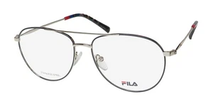NEU FILA VF9988 BRILLE PILOT 56-15-145 HERREN E70Y METALL & KUNSTSTOFF BLAU VOLLRAND - Bild 1 von 8