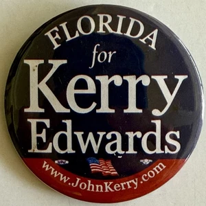 2004 Florida für John Kerry/John Edwards demokratische Präsidentschaftskampagne Knopf - Bild 1 von 1