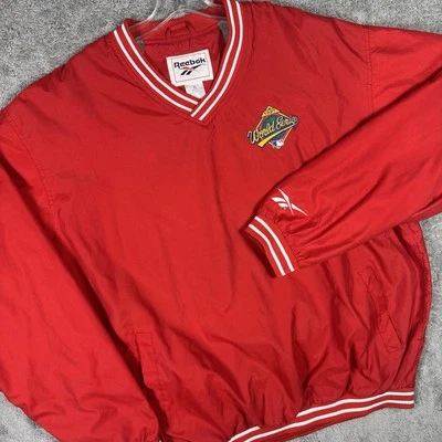 Chaqueta de Colección Serie Mundial Para Hombres XL 1997 Reebok Bomber Pullover Rompevientos MLB Foto 1 de 4
