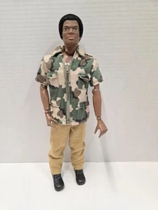 1964 Hasbro GI Joe Adventure Team African American 12 Inch Figure Flocked Hair - Picture 1 of 13