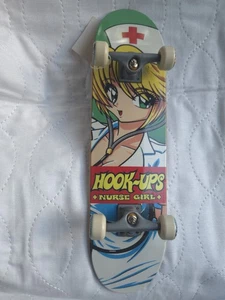 Hook Ups Vintage Tablero Anime Enfermera Niña y Soporte de Metal con Etiqueta de Advertencia - Imagen 1 de 15