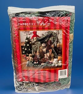 Vintage NOS Crown Crafts Teddies Überwurf Decke Weihnachten Wandteppich Teddybären 🧸 - Bild 1 von 23
