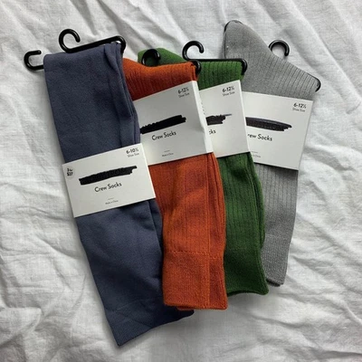 Paquete de 4 pares de calcetines Nordstrom Crew 6 12 zapatos para hombre talla 4 colores Foto 1 de 4