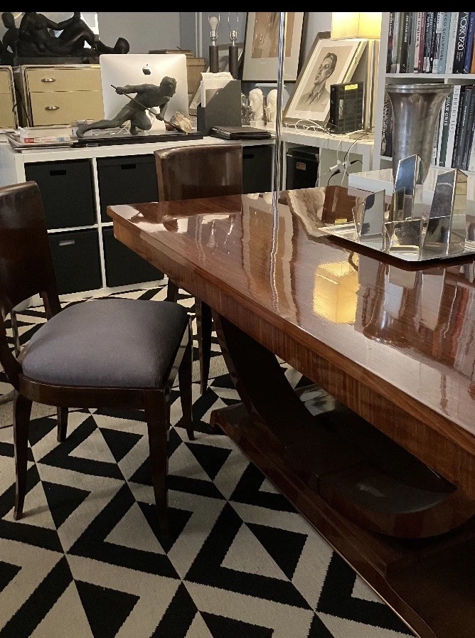 ФРАНЦУЗСКИЙ ОБЕДЕННЫЙ СТОЛ В СТИЛЕ АРТ-ДЕКО RALPH LAUREN /DESKEY/ RUHLMANN/ ROHDE СТИЛЬ 1930-х - Изображение 1 из 4