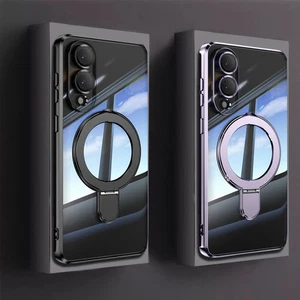 For Samsung Galaxy S25 S24 Ultra Shockproof Magnetic Ring Stand TPU Case Cover - Picture 1 of 20