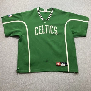 VTG Nike Boston Celtics Shooting Shirt Men’s Sz L Basketball Sports Distressed - Picture 1 of 11