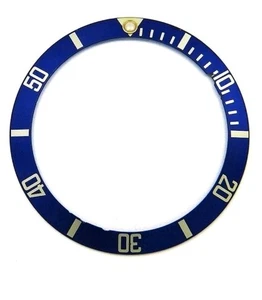 Genuine Rolex Submariner 16803 16613 16808 16618 Blue & Silver Bezel Insert - Picture 1 of 2