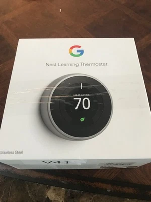 Google Nest 3rd Gen Smart Learning Thermostat - Stainless Steel (T3007ES) - Image 1 of 2