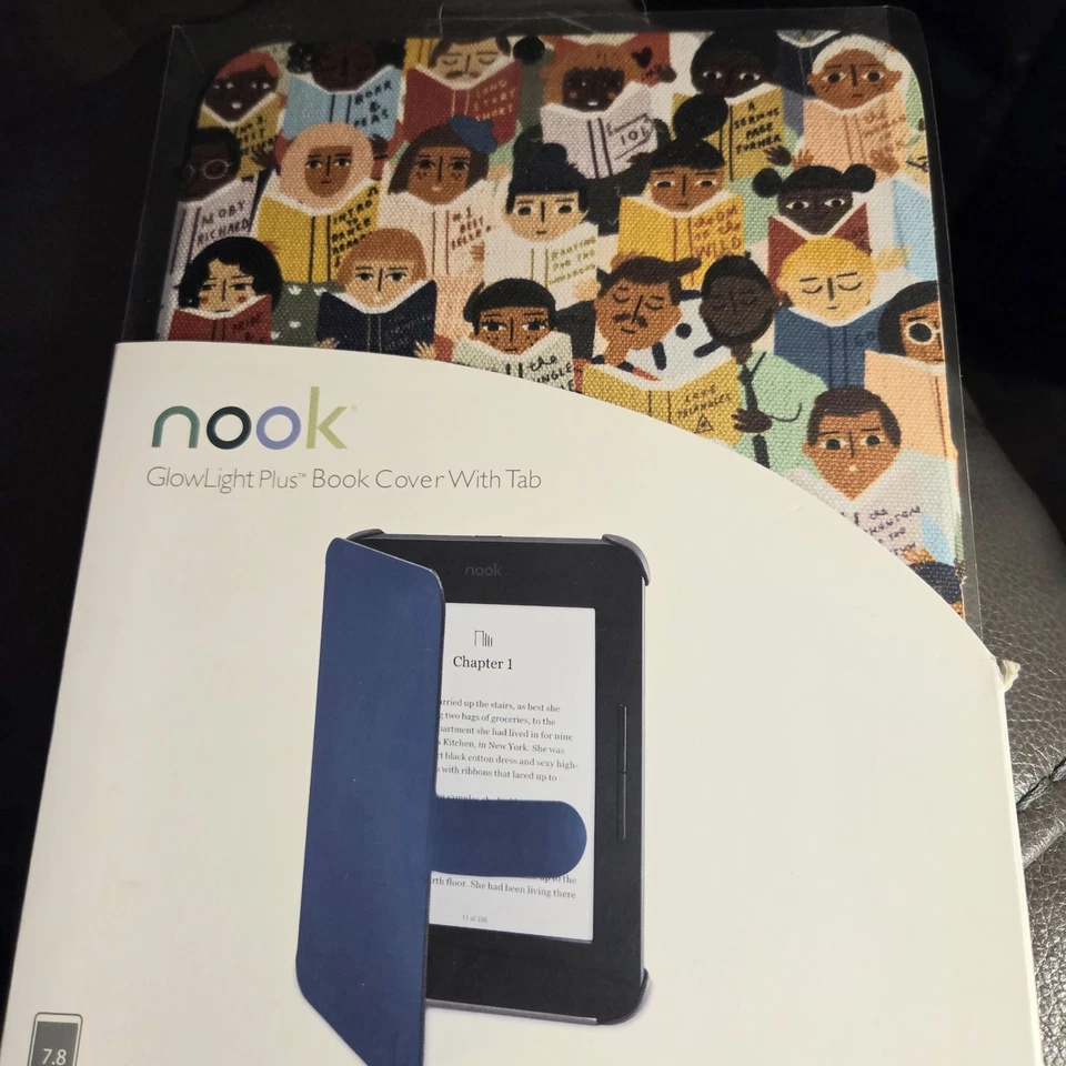 Nook NWT GlowLight Plus Book Cover w/ Tab Book Club Cover Design Barnes & Noble - Image 1 of 4