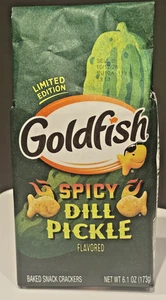 SPICY DILL PICKLE Goldfish SPICY DILL PICKLE Baked Crackers Bag 6.1oz RARE NEW - Picture 1 of 2