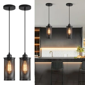 Black Pendant Light Fixtures Modern Hanging Light for Kitchen Island Adjustab... - Picture 1 of 8