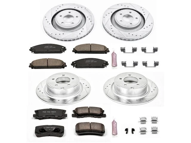 Kit de pastillas de freno y rotor delanteras y traseras para Chrysler 200 MR283VR 2013-2014 Foto 1 de 1