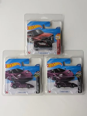 Lot Of 3 Hot Wheels Short Card STH Super Treasure Hunt Bugatti EB110 Honda Civic - Image 1 of 2