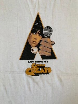 raro!!! Camisa vintage Ian Brown piedras rosas reloj naranja verve pulpa gamuza  Foto 1 de 3