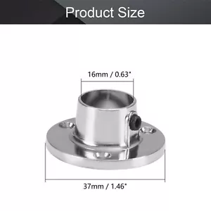 2-10PCS Zinc Alloy Shower Curtain Bracket Rod Closet Rod Flange Hanger Support - Picture 1 of 27