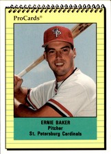 1991 St. Petersburg Cardinals ProCards #2265 Ernie Baker O'Fallon Illinois Card